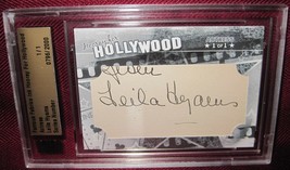 FAMOUS FABRICS INK HOORAY FOR HOLLYWOOD CUT SIGNATURE AUTOGRAPH LEILA HYAMS 1/1 - £158.49 GBP