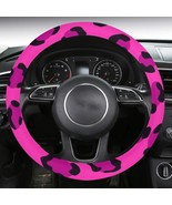 Pink Leopard Pattern Steering Wheel Cover with Anti-Slip Insert - $31.24 CAD