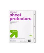 Up&amp;up Letter Sheet Protectors Clear 8.5x11 Inch 100ct Plastic Page Prote... - $237.02 MXN