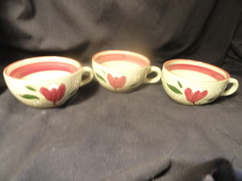 3 Stangl Magnolia Coffee Cups - No Saucers - Mint - $15.99
