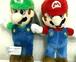 Set of 2 Nintendo Super Mario Soft Plush  8.5&quot; MARIO + LUIGI NEW.Licensed - $21.55