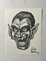 Vampire Horror Tales From The Crypt By Frank Forte Original Art Marker D... - £22.03 GBP