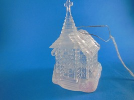 Christmas Ornament Church Building 2.75&quot; x 3.75&quot; Attach To Christmas Lights - $6.92