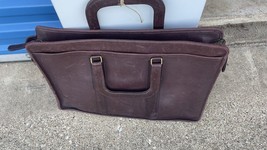 Vintage Coach Brown Leather Briefcase  Attache Bag Purse Messenger W Papers - £146.90 GBP