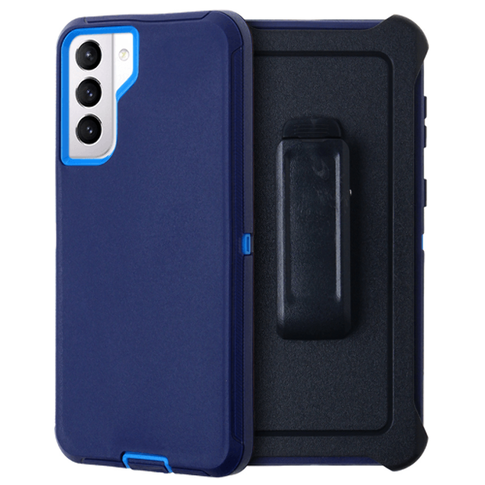Primary image for For Samsung S21 5G 6.2" Heavy Duty Case W/Clip Holster DARK BLUE/BLUE