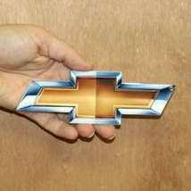 Chevy Bow Tie GM Gold BowTie Metal Magnet Emblem Art Size: 6&quot; x 2&quot;  - £15.94 GBP