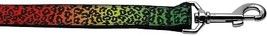 Rainbow Leopard Nylon Ribbon 1 inch wide 6ft long Leash - $38.99