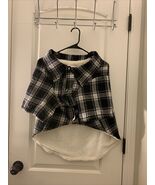 Plaid Dog Coat with Sherpa Lining Size 2XL Black/Whte - $43.93 CAD