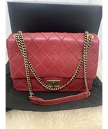 NIB 100% AUTH Chanel 12A Red Leather Sac Rabat Flap Bag - £3,868.89 GBP
