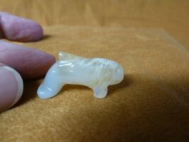 (Y-WHA-SP-511) little White gray Agate 1&quot; SPERM WHALE carving FIGURINE w... - €7,66 EUR