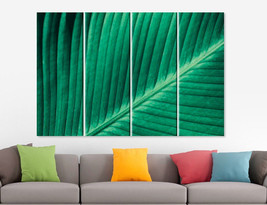 Abstract Green Leaf Canvas Print Tropical Canvas Print Canvas Art Palm Leaves La - £39.28 GBP