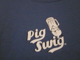 Nwt Piggly Wiggly Pig Swig Brand Beer Dig The Swig Blue Adult Size S Ss Tee - £11.00 GBP
