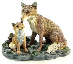 Red Fox Figurine by Russ Berrie Mamma And Baby - Model #14653 - €6,86 EUR