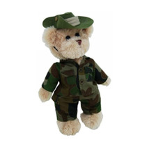 Elka Tic Toc Teddies Soft Toy Bear in Army Uniform 30cm - $53.75