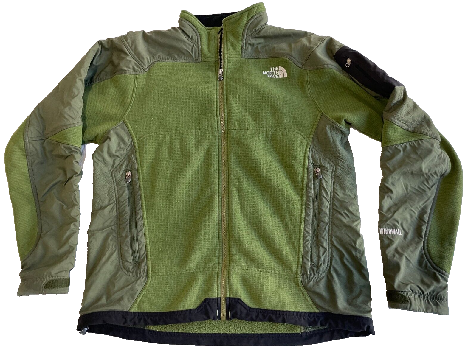The North Face Windwall Jacket Men's Size Large Full Zip Green - £50.16 GBP