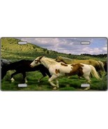 Wild Horses Full Color Photograph Novelty 6&quot; x 12&quot; Metal License Plate Sign - £3.95 GBP