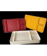 Vintage TUPPERWARE Divided Trays Mixed Lot Of 8 Red Yellow - £27.10 GBP