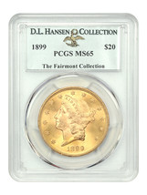 1899 $20 PCGS MS65 ex: D.L. Hansen - $9,548.44