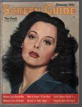 Screen Guide 1/1942-Hedy Lamarr-Deanna Durbin-Bob Hope-Gary Cooper-VG- - £70.54 GBP