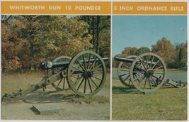 Military~Whitworth Gun 12 Pounder~3&quot; Ordnance Rifle~Gettysburg~Vintage Postcard - £3.12 GBP