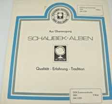 Schaubek 1989 DDR Stamp Album Pages Supplement Pairs German Democratic Republic - £8.25 GBP