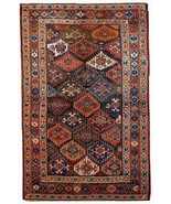Alfombra antiguo Oriental hecho a mano 128cm x 193cm 1880s - 1B423 - $9,648.08 CAD