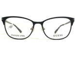 GUESS Brille Rahmen GU2638 005 Schwarz Silber Cat Eye 52-16-135 - £44.17 GBP