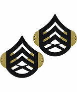 Vanguard USMC Marines E-6 Staff Sergeant Chevrons metal 1 PAIR - $9.25 CAD