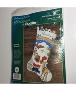 Bucilla  SANTA &amp; ANIMALS  Felt Applique Christmas Stocking Kit 32709 - £14.67 GBP