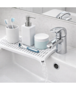 Bathroom Soap Dish with Drain Spout Tray Sponge Holder Sink Organizer - $11.83