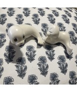 Seal Oxford Mexico Ceramic White Cute Figurines Big Eyed Mom &amp; Pup Stick... - $12.00