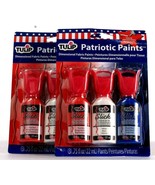 2 Packs Tulip Red White &amp; Blue Patriotic Paints 3 Ct Dimensional Fabric ... - €18,10 EUR