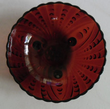 Vintage Anchor Hocking Ruby Red Color Pressed Glass Bubble Designed Collectible  - $56.99