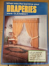 Vintage Dry Cleaner Store Advertisement Sign 1960 Home Fashion Draperies Curtain - £171.93 GBP
