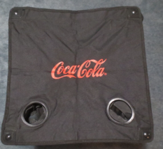Coca-Cola Canvas Portable Fold Up Table with Two Cup Holders - $22.28