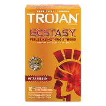 Trojan Ultra Ribbed Ecstasy Condoms (10 Pack) - £16.78 GBP