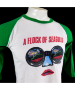 VTG Flock Of Seagulls Summer Tour 82 Raglan Jersey Style  White Green  T... - $341.13 CAD