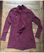 White House Black Market Womens Open Cardigan Burgundy, Size M, Pre-Owned - $19.07 CAD