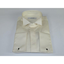 Mens CEREMONIA Tuxedo Formal Shirt 100% Cotton Turkey Slim Fit #stn 17 aty ivory image 3