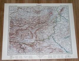 1932 Original Vintage Map Of Austria Vienna Graz / Hungary Slovenia - £21.05 GBP