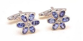 4.20Ct Oval Cut Simulated Sapphire Wedding Cufflinks 14k Yellow Gold Pla... - £93.86 GBP