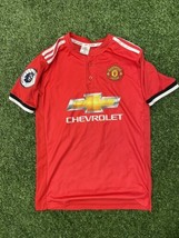 Manchester United Red Size Small Red Henley Jersey Mens Short Sleeve  - £12.84 GBP
