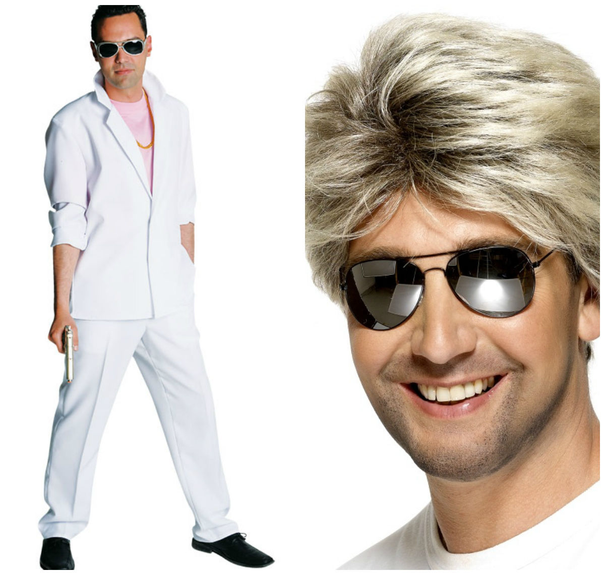 80's Deluxe Miami Vice , Crockett - White Suit - $18.35 - $56.98