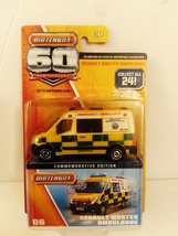 Matchbox 2013 60th Anniversary Renault Master Ambulance Yellow #6 Mint On Card - £15.97 GBP