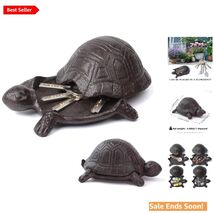 Cast Iron Turtle Key Hider for Outdoor Indoor Hidden Key Safe Black Larg... - $38.56