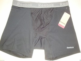 New Reebok Men&#39;s Performance Training Boxer Brief BLACK/GRAY Large 36-38 - £11.67 GBP