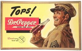 Dr. Pepper Soda Cola Pop Advertising Ad Metal  Sign 12x8in Mancave Garag... - $24.74