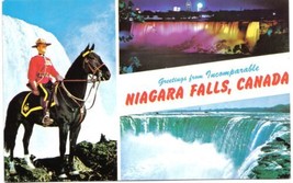 Ontario Postcard Niagara Falls Multi View Mountie RCMP - £2.33 GBP