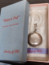 Baby&#39;s Pal Sterling Silver Teething Ring Rattle by Lunt - £25.93 GBP