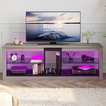 Bestier RGB TV Stand for 65+ Gaming Entertainment Center Gaming LED TV Media - £145.83 GBP